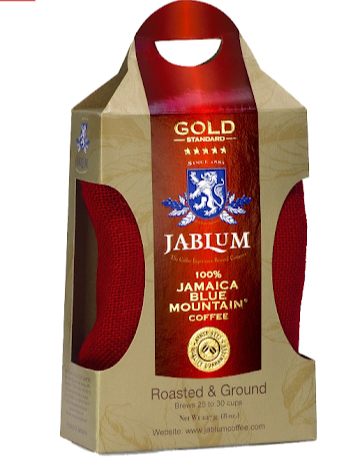 Jablum Gold Standard 100 % Jamaïque Blue Mountain®️ Café torréfié et moulu 8 oz.